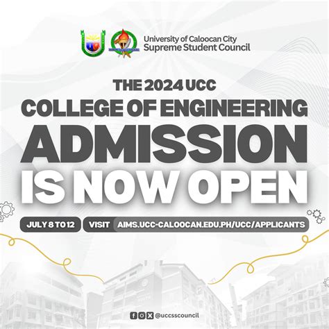 university of caloocan city admission 2024 deadline|About UCC .